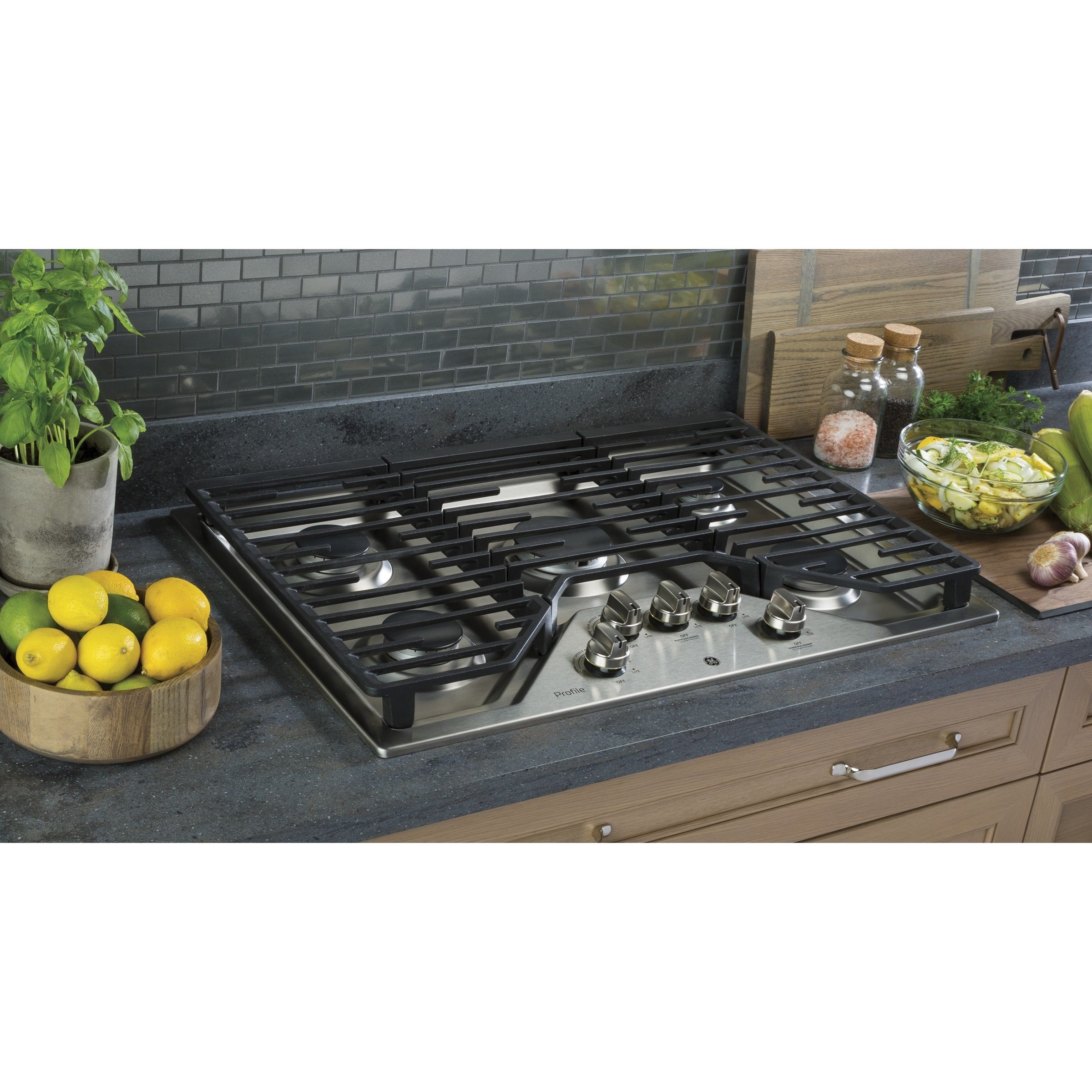 GE Appliances Profile™ 30" BuiltIn Gas Cooktop with Cast Iron Grates
